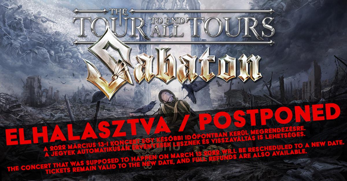 Sabaton - halasztani kényszerültek a turnét, hamarosan bejelentik az új dátumot!