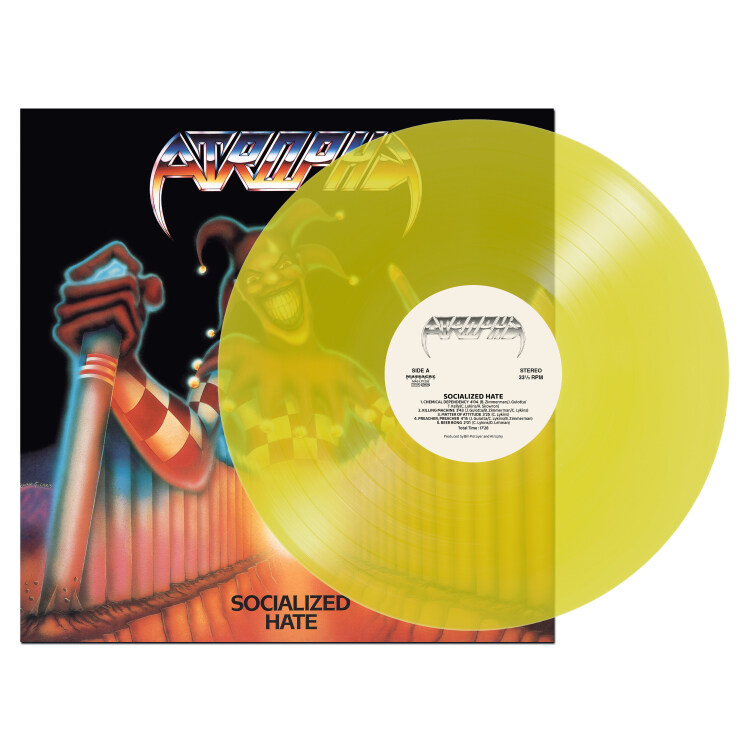 Atrophy: Socialized Hate CLEAR YELLOW LP