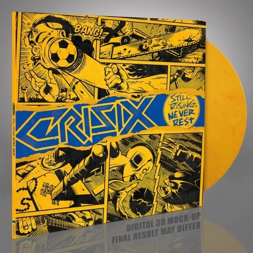 Crisix: Still Rising... Never Rest YELLOW / RED / ORANGE MARBLED LP