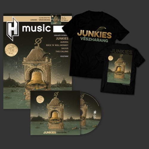 Junkies: Vészharang DIGI CD - H-Music Magazin + Póló csomag