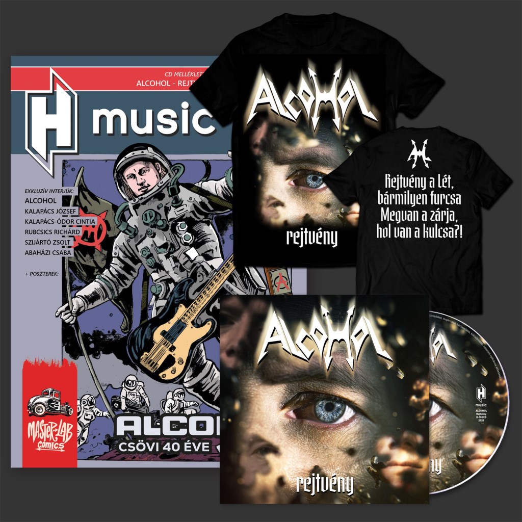 Alcohol: Rejtvény DIGI CD + Képregény / H-Music Magazin + Póló Csomag
