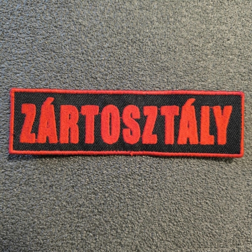 Zártosztály: Logo felvarró