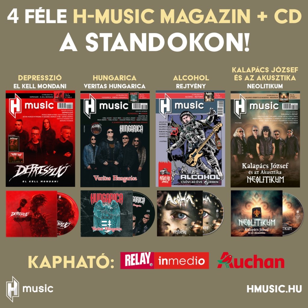 Újságmellékletes Depresszió, Hungarica, Alcohol és Kalapács József és az Akusztika albumok a standokon!