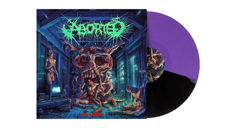 Aborted: Vault Of Horrors PURPLE / BLACK SPLIT LP