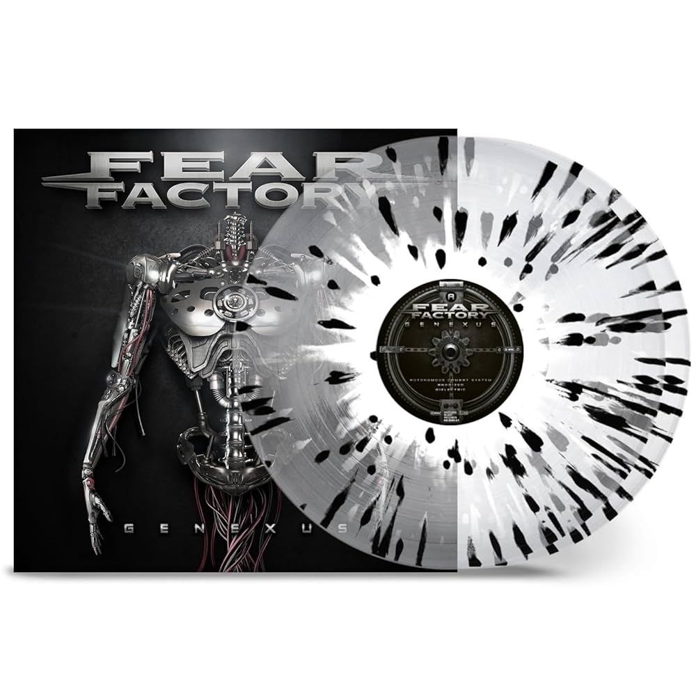 Fear Factory: Genexus CRYSTAL CLEAR / BLACK & WHITE SPLATTER 2LP