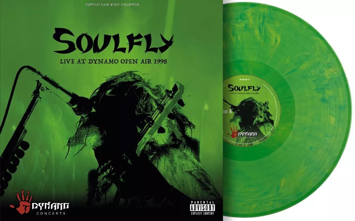 Soulfly: Live At Dynamo Open Air 1998 GREEN / YELLOW MARBLED 2LP