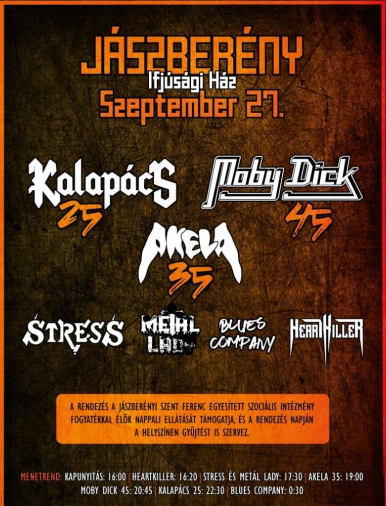 Kalapács, Moby Dick, Akela koncert - Jászberény
