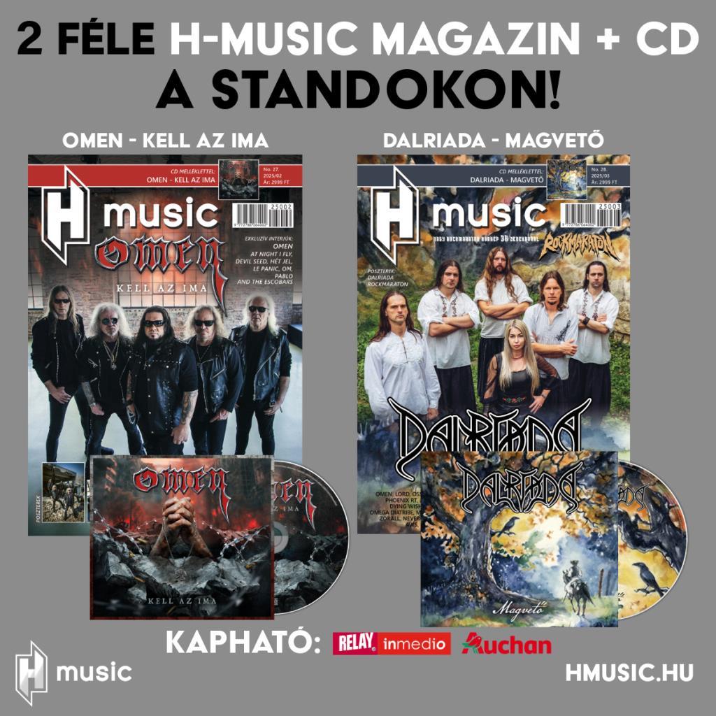 Újságmellékletes Omen és Dalriada albumok a standokon (is) 