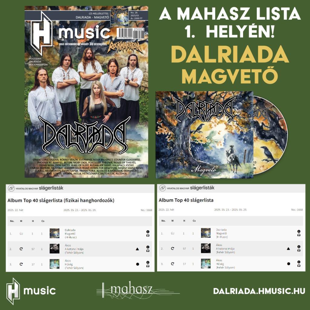 Dalriada: Mindkét Mahasz lista legtetején a Magvető!