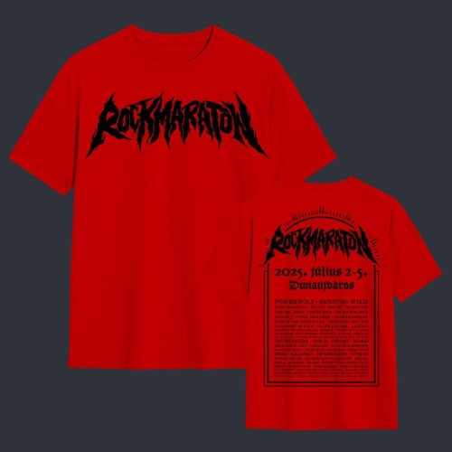 Rockmaraton Logo Piros Férfi Póló
