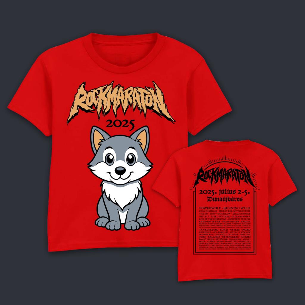 Rockmaraton Kisfarkas Piros Férfi Póló
