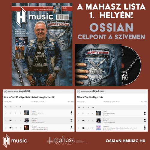 Ossian: Mindkét Mahasz lista legtetején az új album!