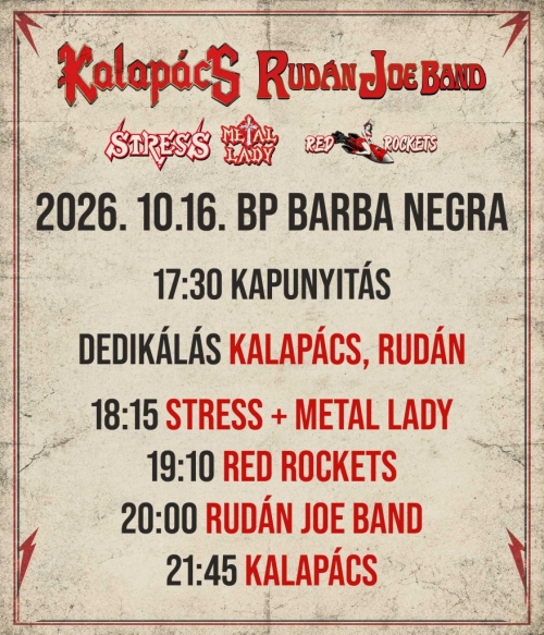 Október 16-án dupla heavy metal ünnep a Barba Negrában!