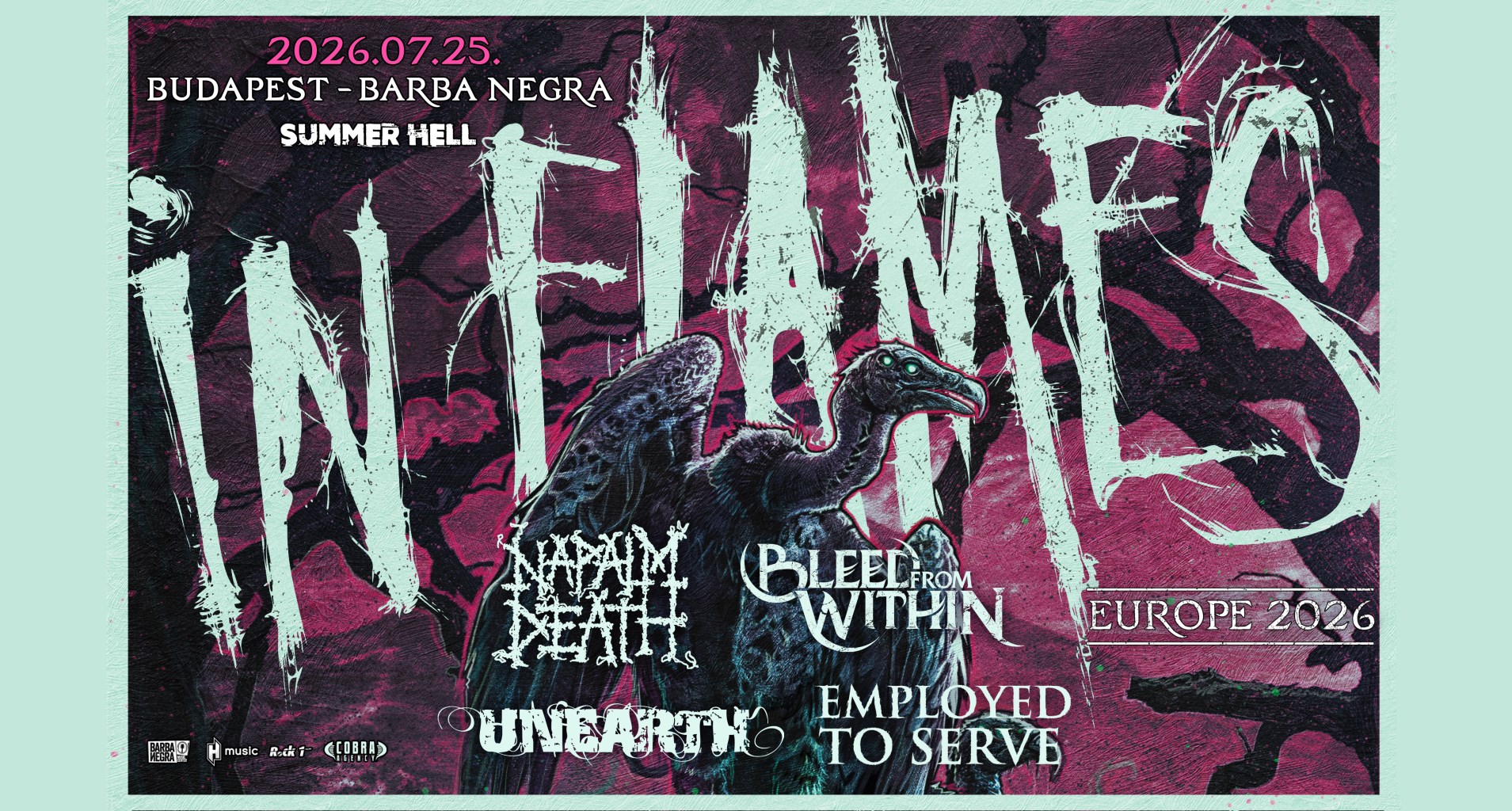 IN FLAMES - NAPALM DEATH - BLEED FROM WITHIN - UNEARTH - EMPLOYED TO SERVE