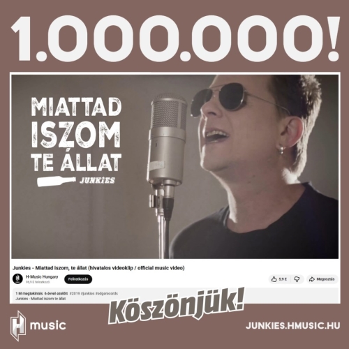 Junkies - 1 millió megtekintés felett a Miattad iszom, te állat