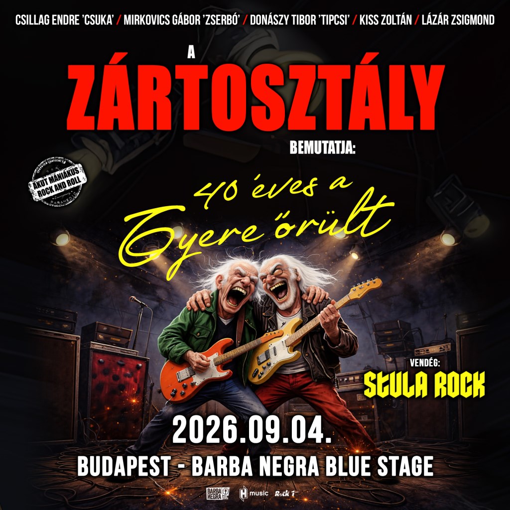 A Stula Rock is csatlakozott a Zártosztály szeptemberi jubileumi koncertjéhez