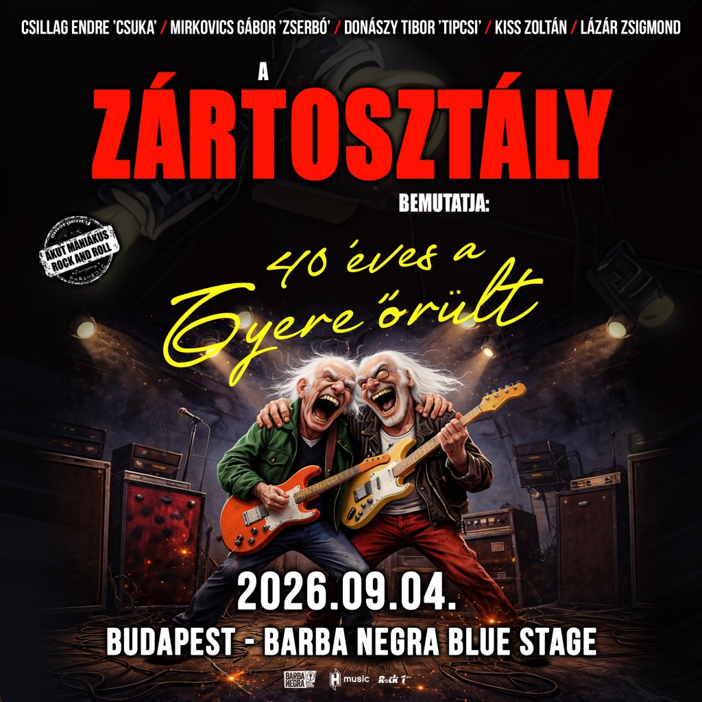 Zártosztály - Szeptember 4-én kora őszi osztálytalálkozó a Barba Negrában az Edda 6 albumra fókuszálva