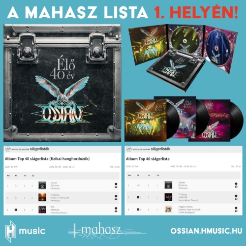 Ossian: Mindkét Mahasz lista legtetején az új album!