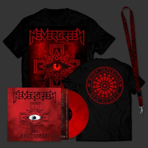 Nevergreen: Az Éj szeme (30 éves jubileumi kiadás) RED / BLACK MARBLED LP + Póló Csomag