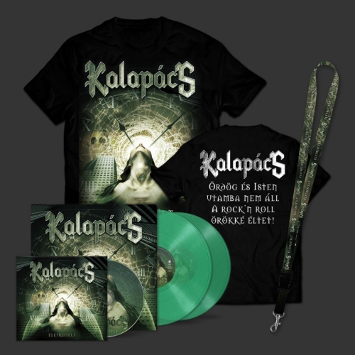 Kalapács: Életreítélt DIGI CD + ÁTLÁTSZÓ ZÖLD 2LP + Póló Csomag